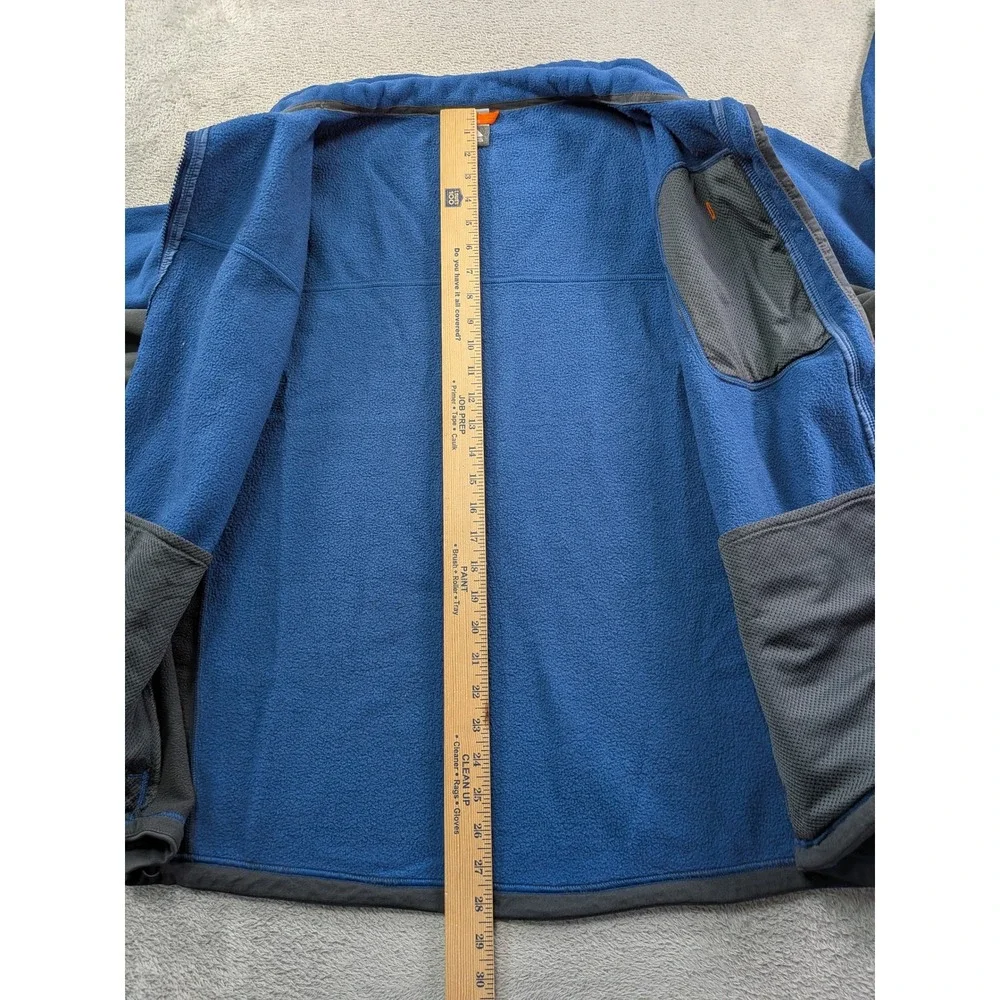 Nike ACG Fit Therma Fleece Jacket Mens XXL Blue Grey Full Zip Colorblock Hiking